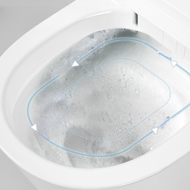 Modern Japanese Wall-Hung Smart Toilet – Heated Seat, Remote Control, Self-Cleaning Bidet, Siphon-Jet Flush, Deodorizer, P-Trap 180 mm (Gloss White)