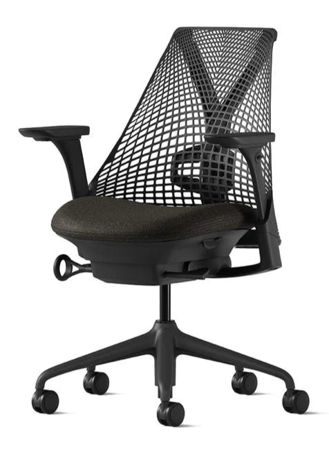 Herman Miller Sayl 2 Office Task Chair – Black Seat, Black Back, Lumbar Support, 4D Arms – Refurbished