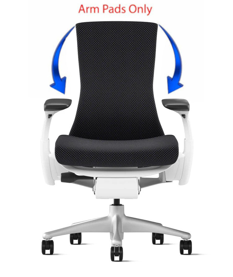 Herman Miller Embody OEM Arm Pads – Black Vinyl + Screws - HM Chairs