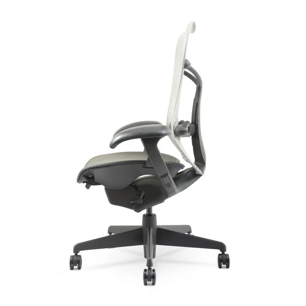 Herman Miller Mirra Fully Loaded Office Chair with Lumbar Support (Black Frame, White Back, Grey Mesh)