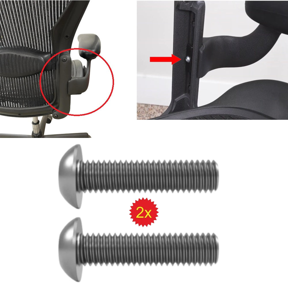 Replacement Arm Bolts for Herman Miller Aeron Chair (Fixed Arms) - HM Chairs