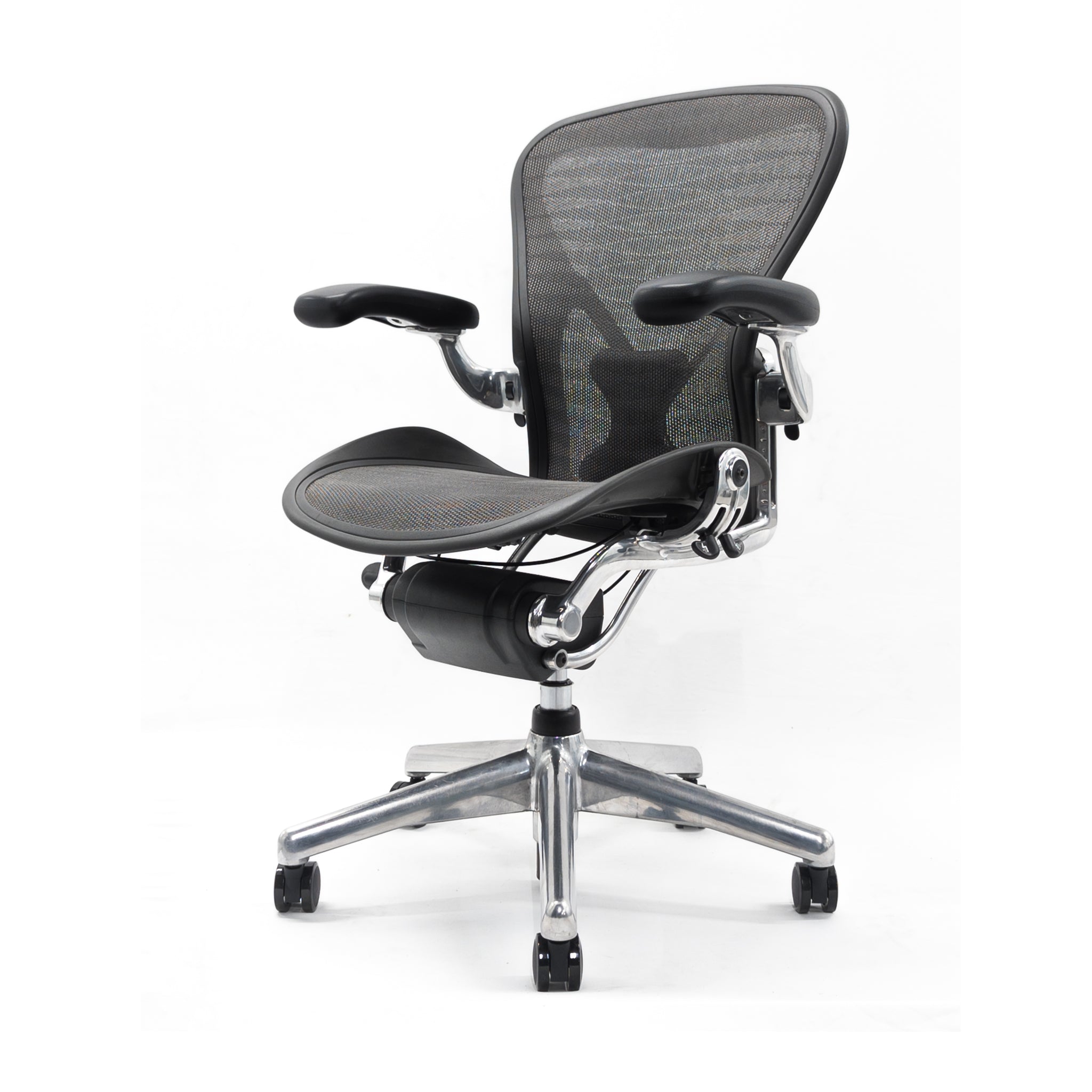 Herman Miller Aeron Posturefit Chrome Office Chair - Size B - FULLY LOADED - HM Chairs