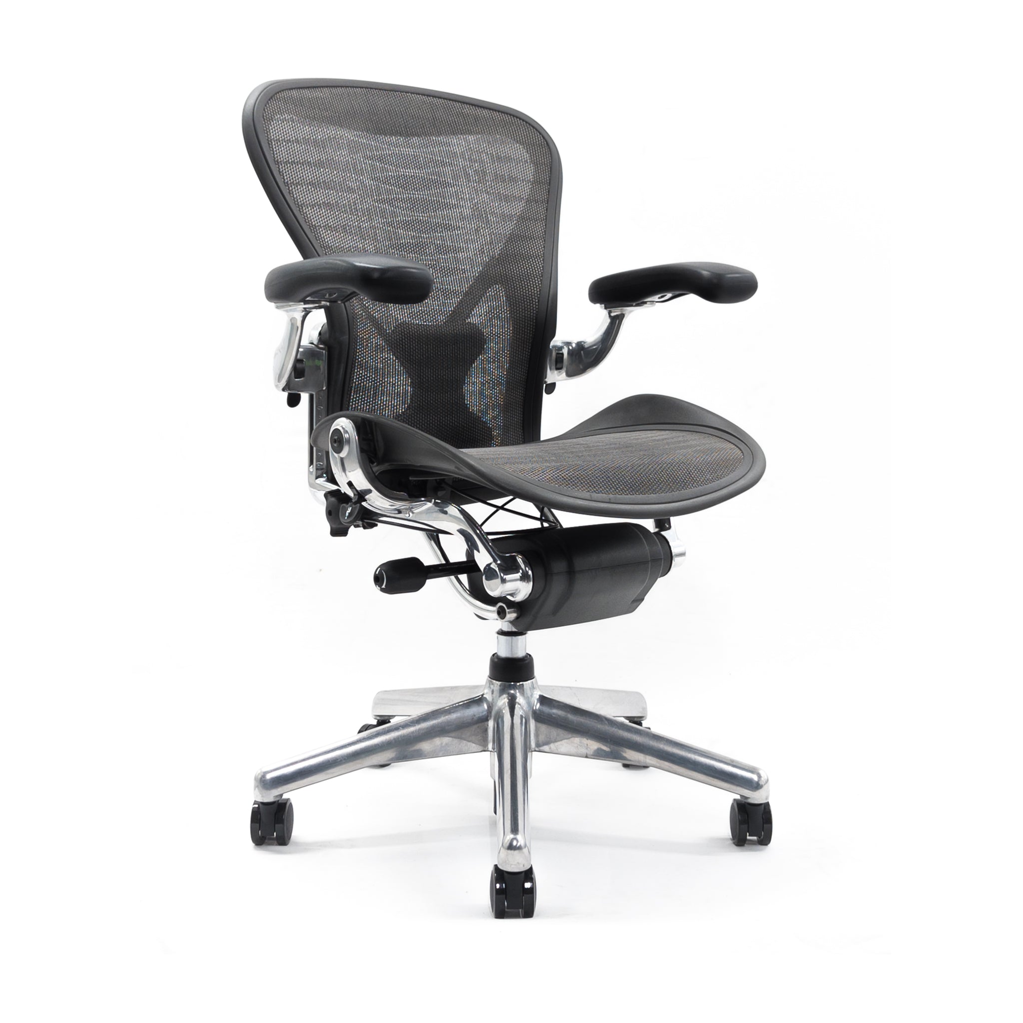 Herman Miller Aeron Posturefit Chrome Office Chair - Size B - FULLY LOADED - HM Chairs