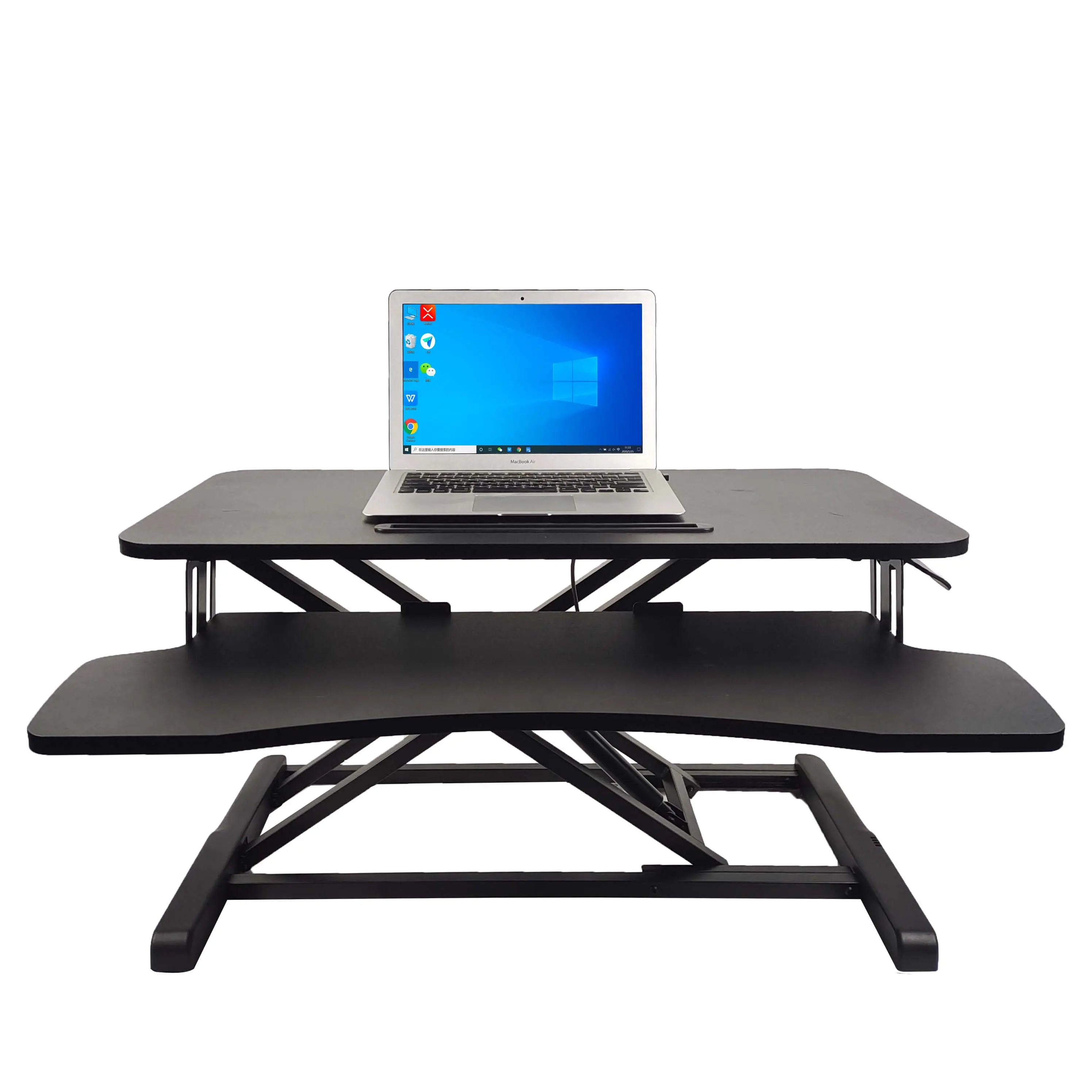 Height Adjustable Standing Desk Riser Table – Foldable, Ergonomic, Double Layer Workstation - HM Chairs