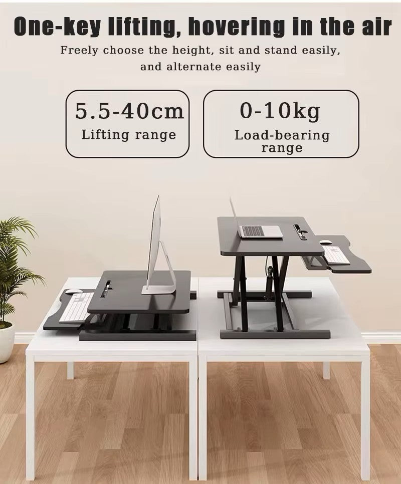 Height Adjustable Standing Desk Riser Table – Foldable, Ergonomic, Double Layer Workstation - HM Chairs