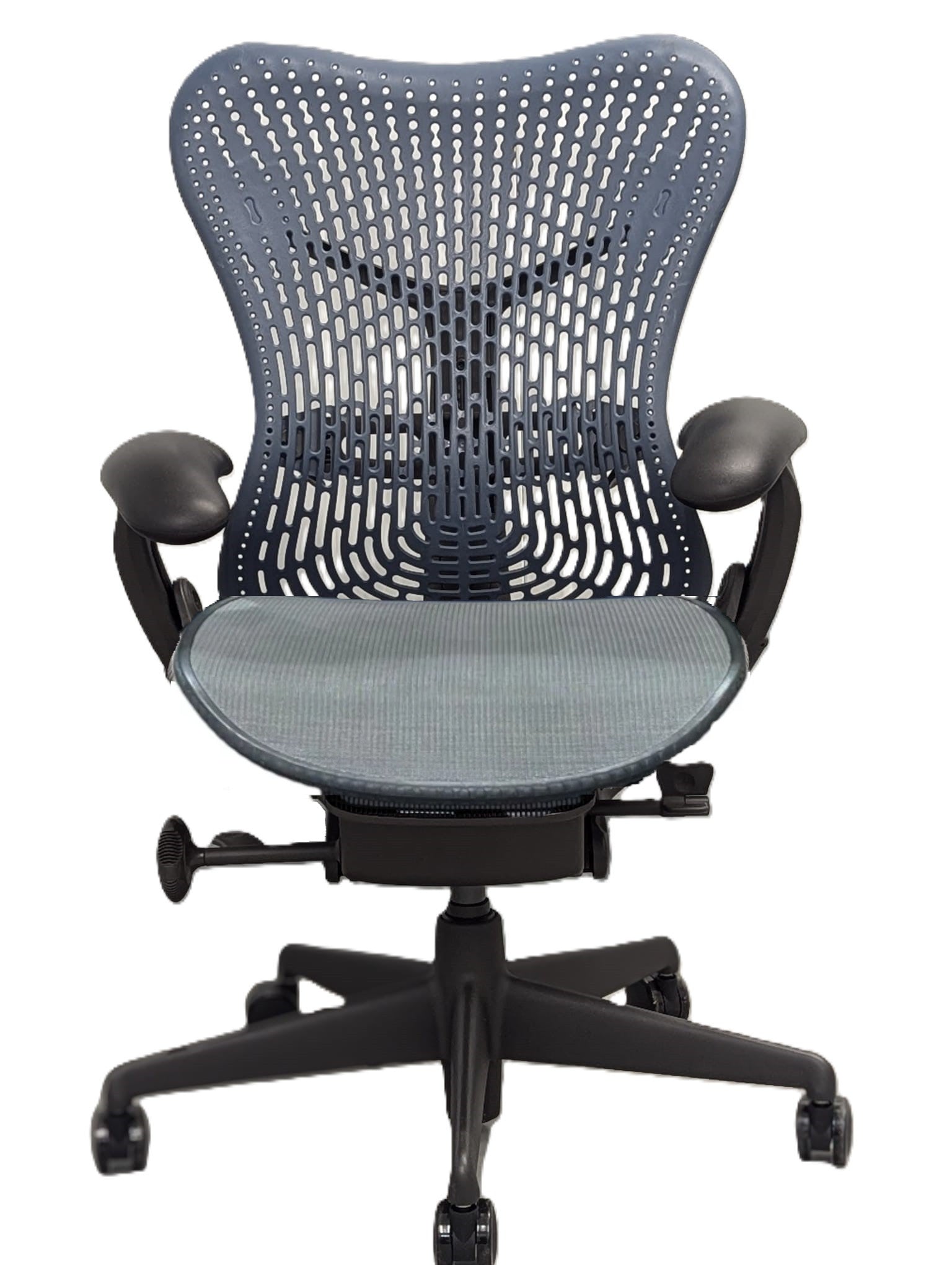 Herman Miller Mirra Fully Loaded Office Chair with Lumbar Support Blue/Grey - HM Chairs