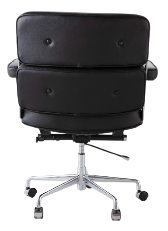 Executive Leather Office Chair – Italian Leather, Chrome Base (Black)