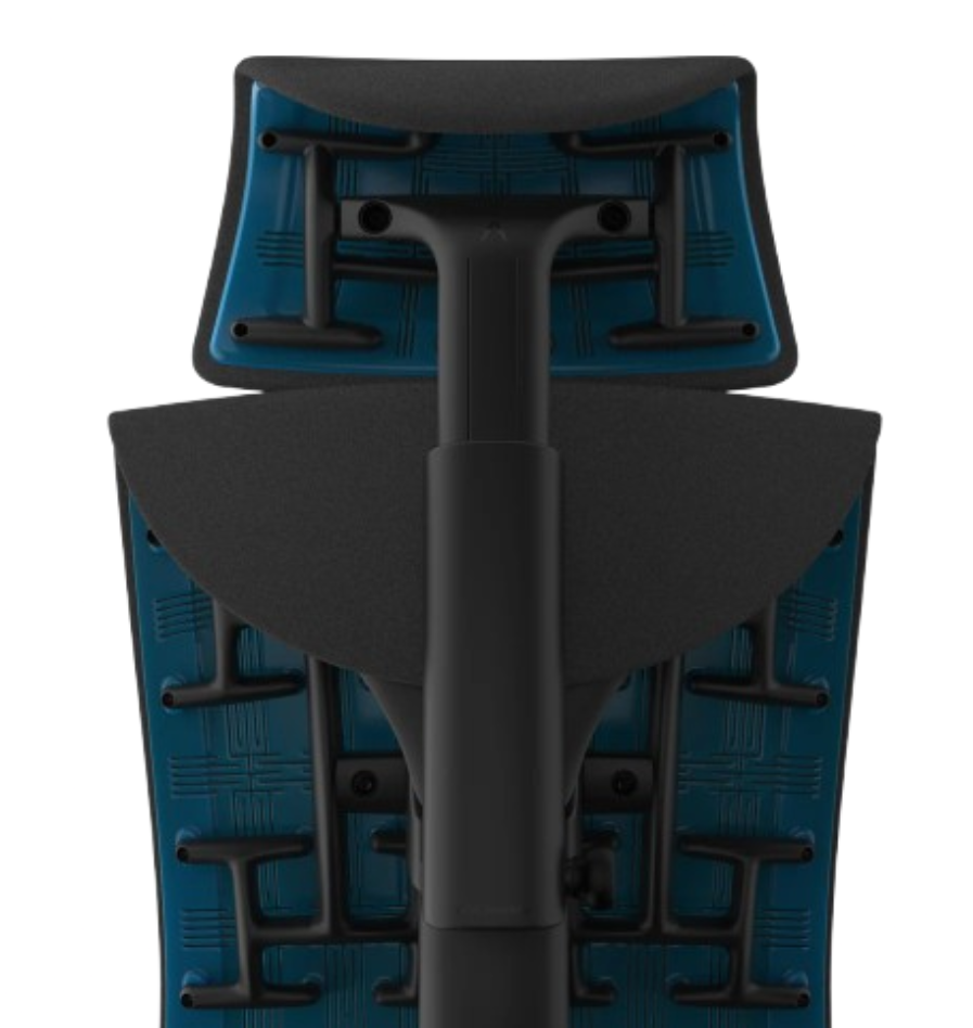 Atlas Headrest for Herman Miller Embody Gaming Chair - Black Cyan - HM Chairs