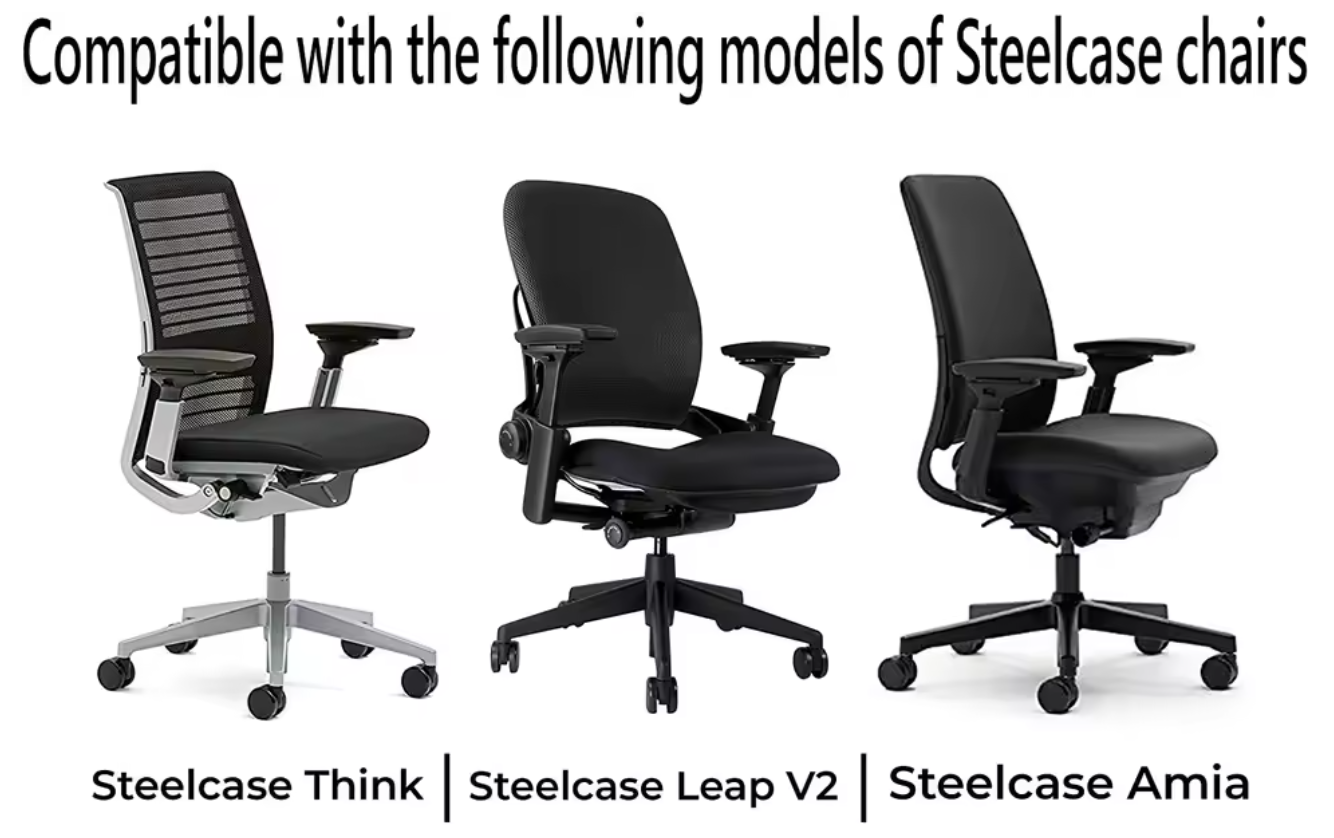 Steelcase Leap V2 Replacement Arm Pads – Black - HM Chairs