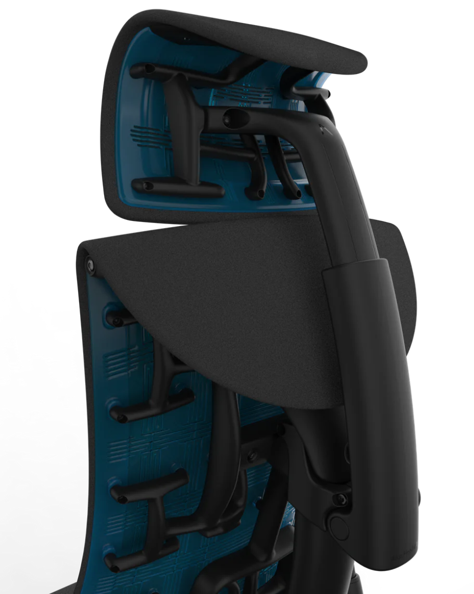 Atlas Headrest for Herman Miller Embody Gaming Chair - Black Cyan - HM Chairs