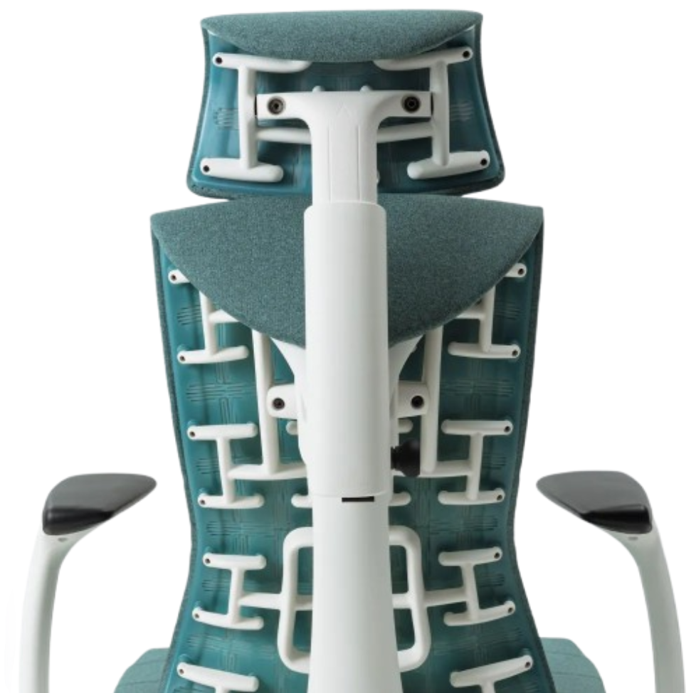 Atlas Headrest for Herman Miller Embody Gaming Chair - White Galaxy - HM Chairs