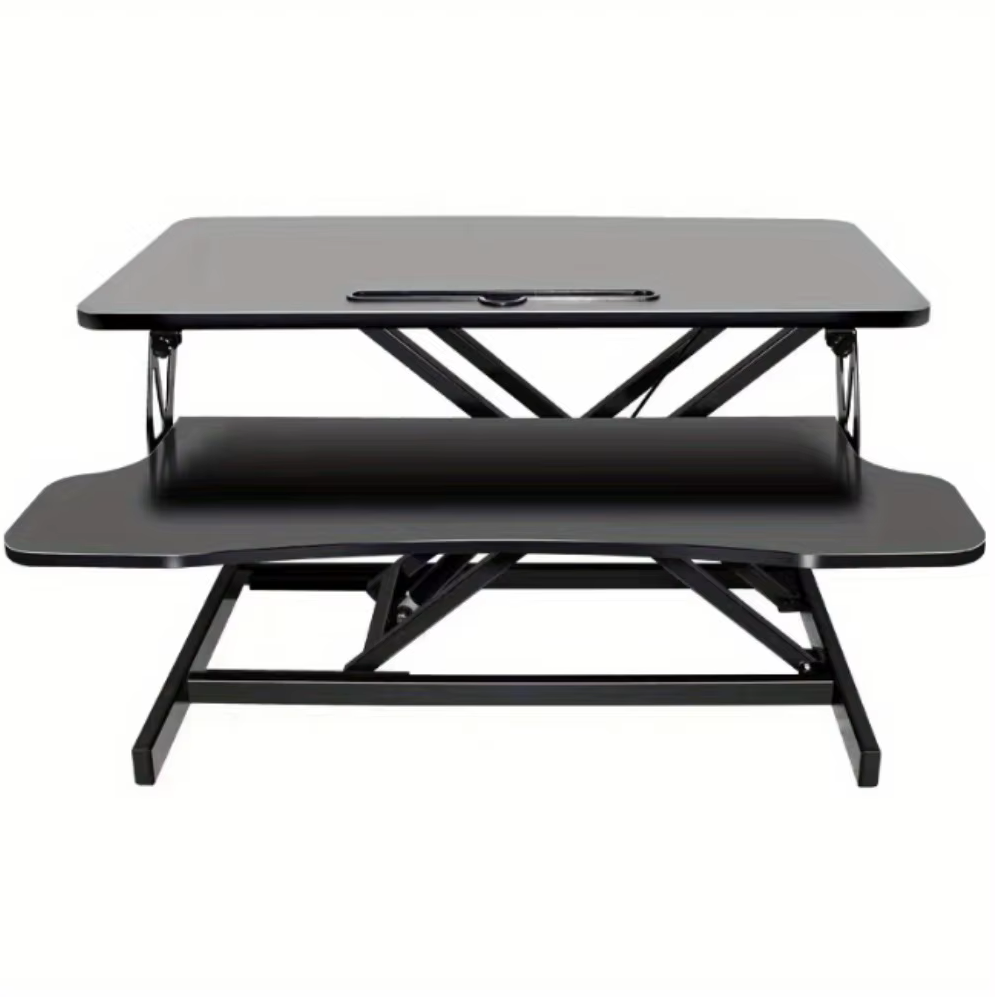 Height Adjustable Standing Desk Riser Table – Foldable, Ergonomic, Double Layer Workstation - HM Chairs