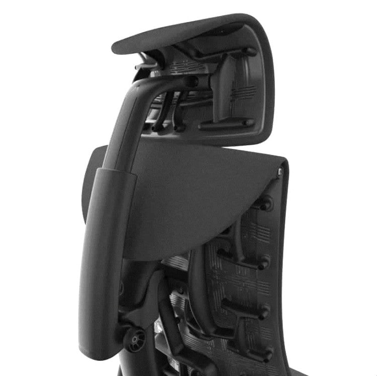 Atlas Headrest for Herman Miller Embody Chair - Black Rhythm Graphite Frame - HM Chairs