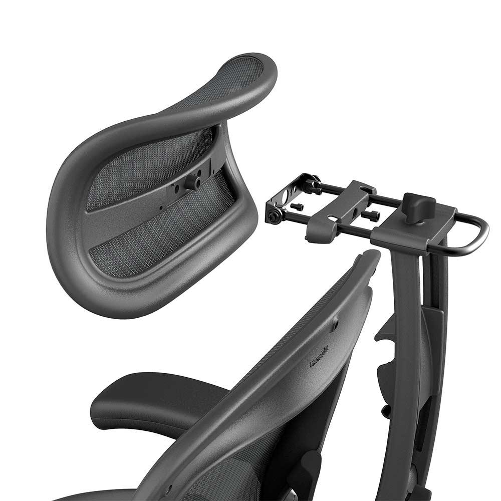 Atlas Headrest for Herman Miller Aeron Remastered Chair - Onyx - HM Chairs