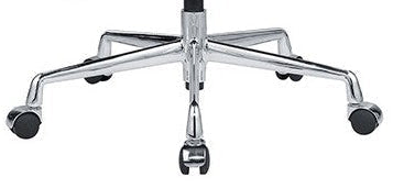 EA108 Replica PU Leather Office Chair – Black, Chrome Base, Fixed Height, With Wheels