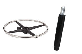 Chrome foot ring and tall gas lift from the stool conversion kit