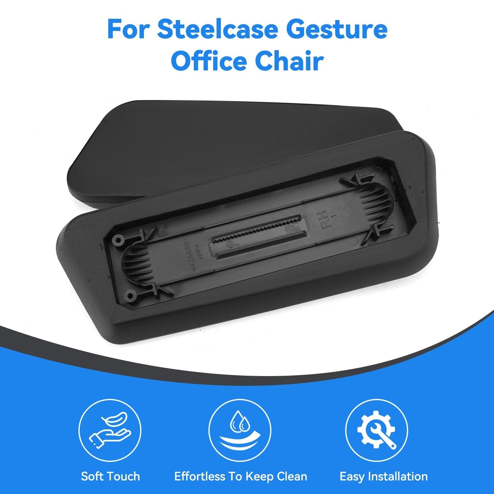 Steelcase Gesture Replacement Arm Pads – Black - HM Chairs
