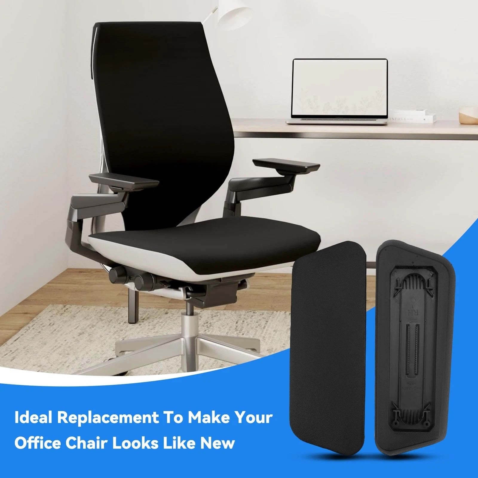 Steelcase Gesture Replacement Arm Pads – Black - HM Chairs