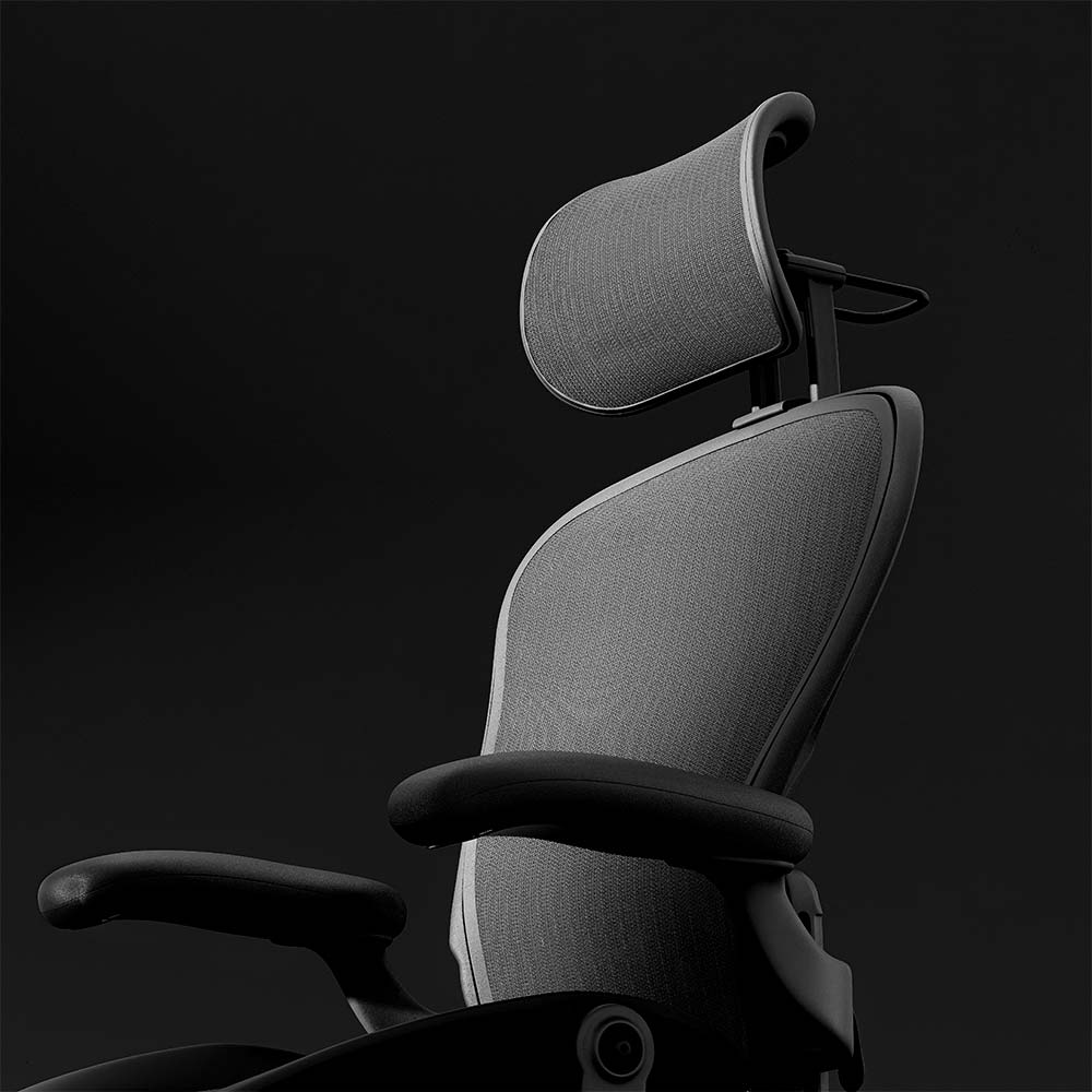 Atlas Headrest for Herman Miller Aeron Remastered Chair - Onyx - HM Chairs