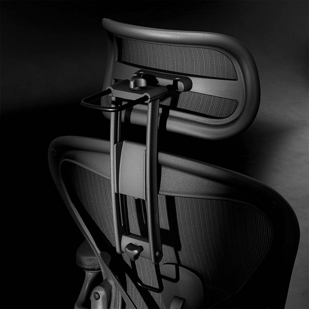 Atlas Headrest for Herman Miller Aeron Remastered Chair - Onyx - HM Chairs