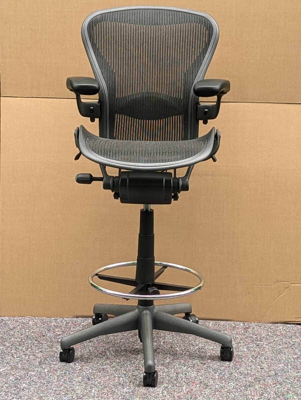 Herman Miller Aeron Lumbar Stool Chair - Size B - FULLY LOADED