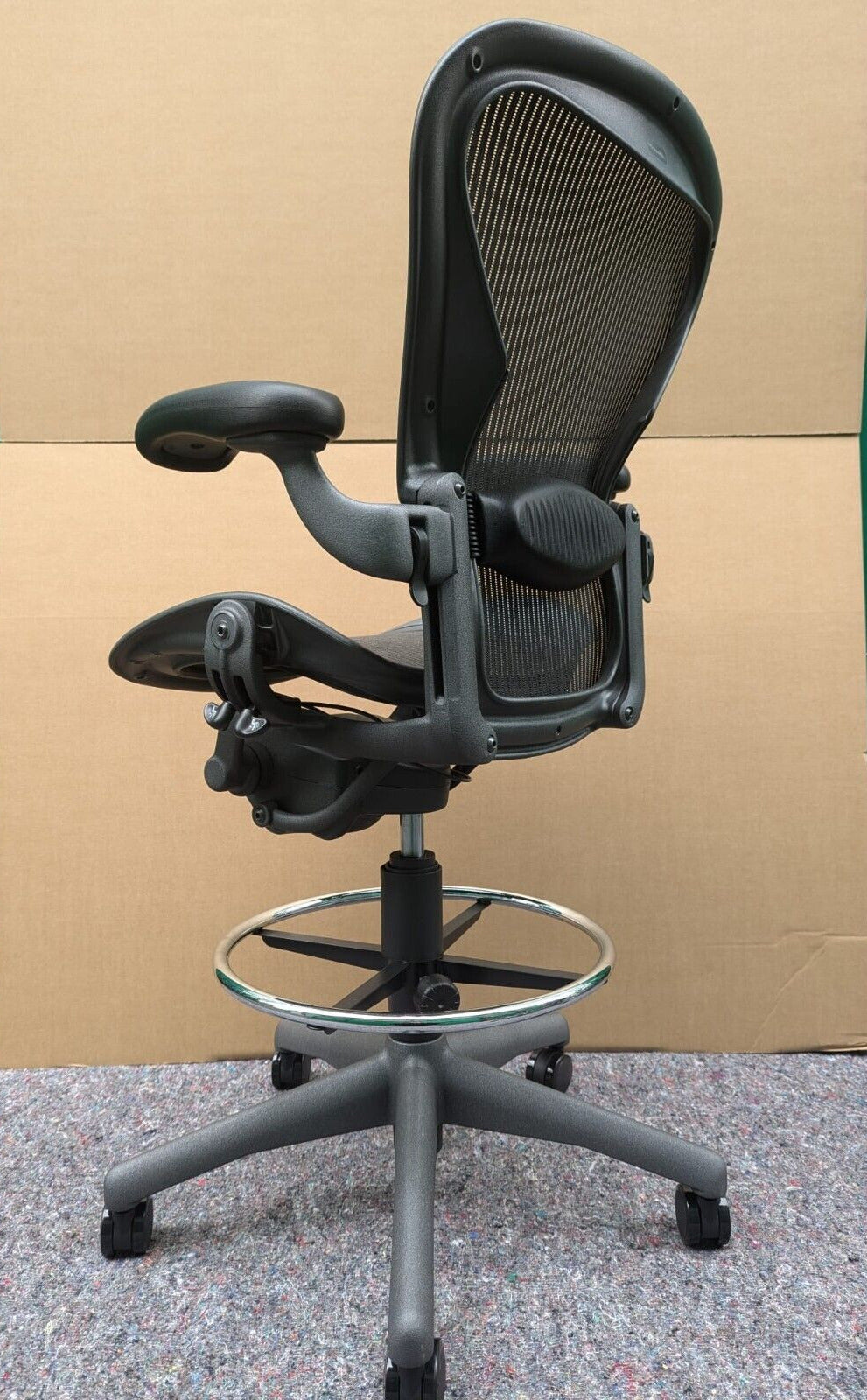 Herman Miller Aeron Lumbar Stool Chair - Size B - FULLY LOADED