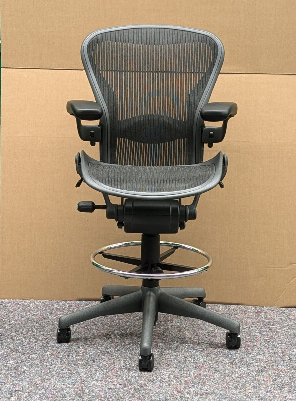 Herman Miller Aeron Lumbar Stool Chair - Size B - FULLY LOADED