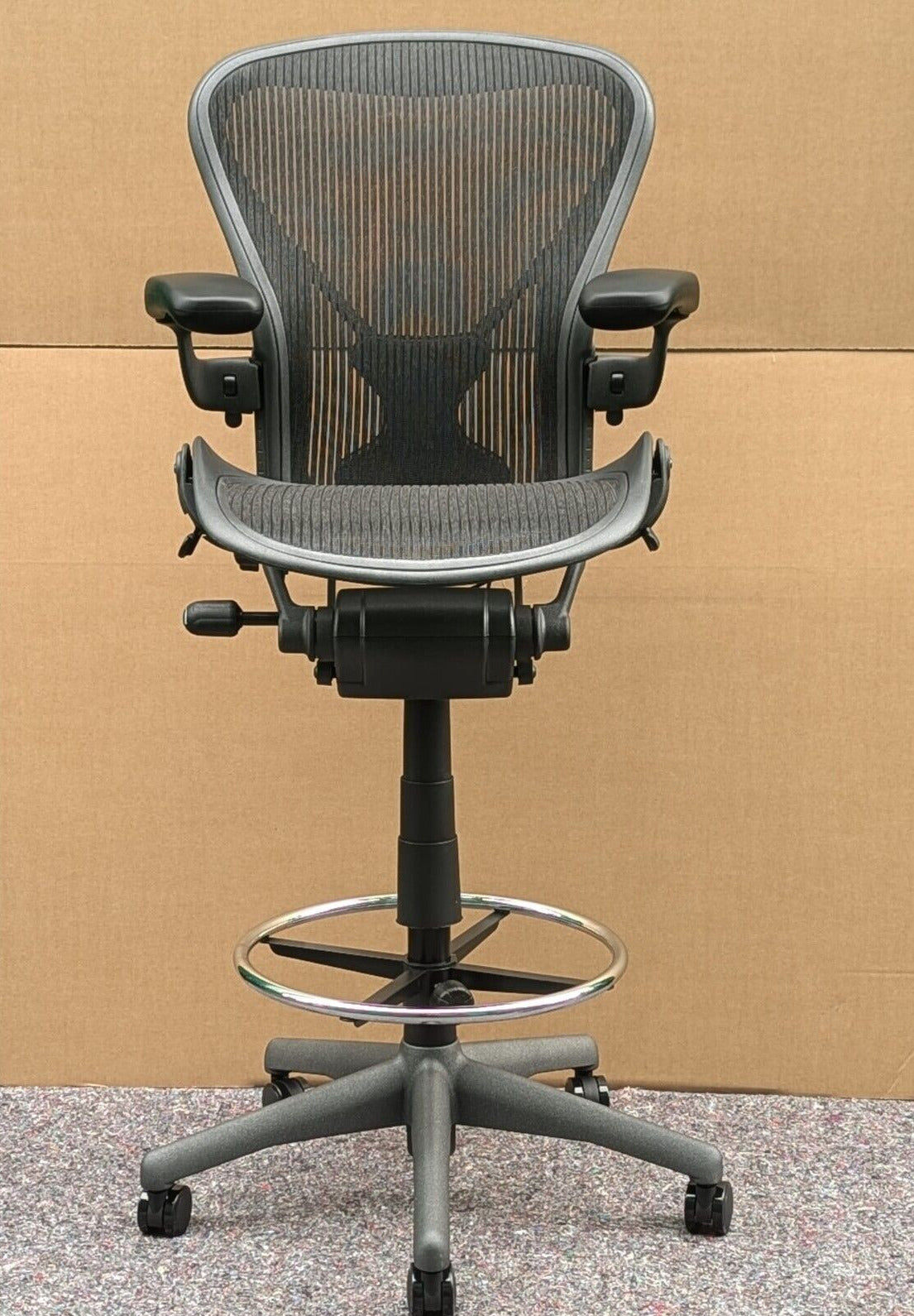 Herman Miller Aeron Posturefit Stool Chair - Size B - FULLY LOADED