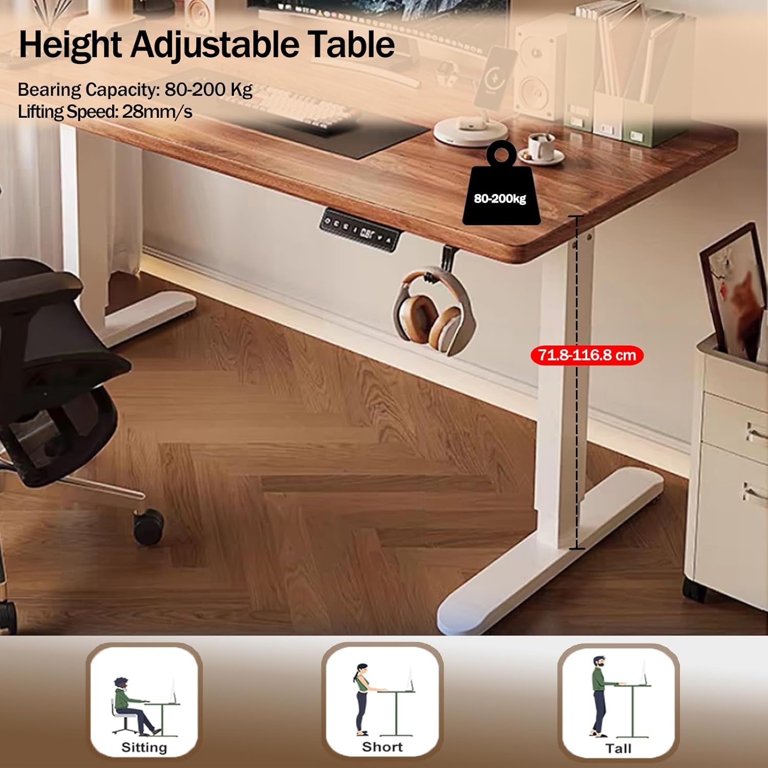 Electric Adjustable Height Stand-Up Desk – Multiple Sizes and Colours - Brand New