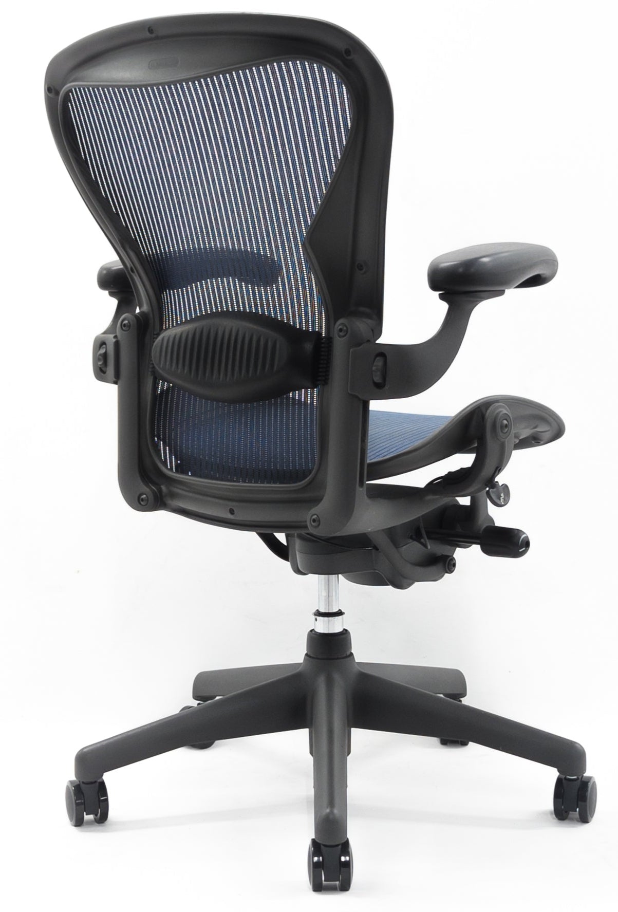 Herman Miller Aeron Lumbar Office Chair Blue - Size B - FULLY LOADED (No Forward Tilt)