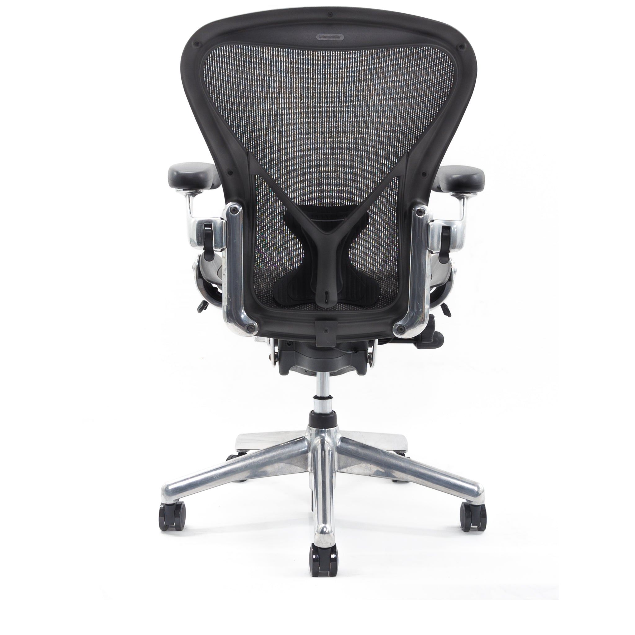 Herman Miller Aeron Posturefit Chrome Office Chair - Size B - FULLY LOADED (Weave Back mesh and Graphite Seat Mesh)