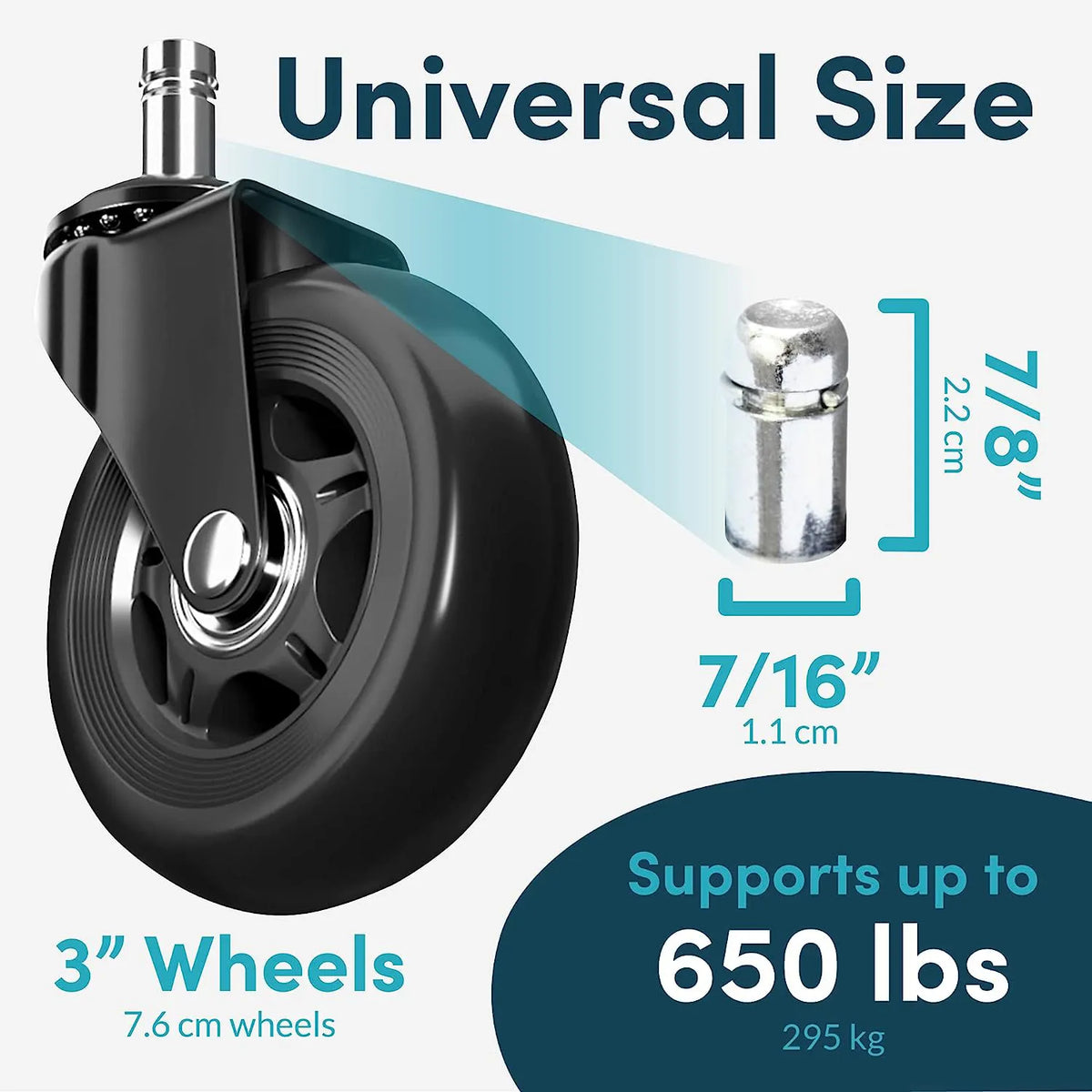 Herman Use Rims Herman Miller Black Rollerblade Wheels (3 Inch)