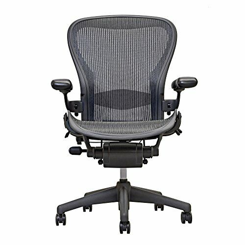 Herman Miller Aeron Classic Lumbar Flipper Arms Graphite 