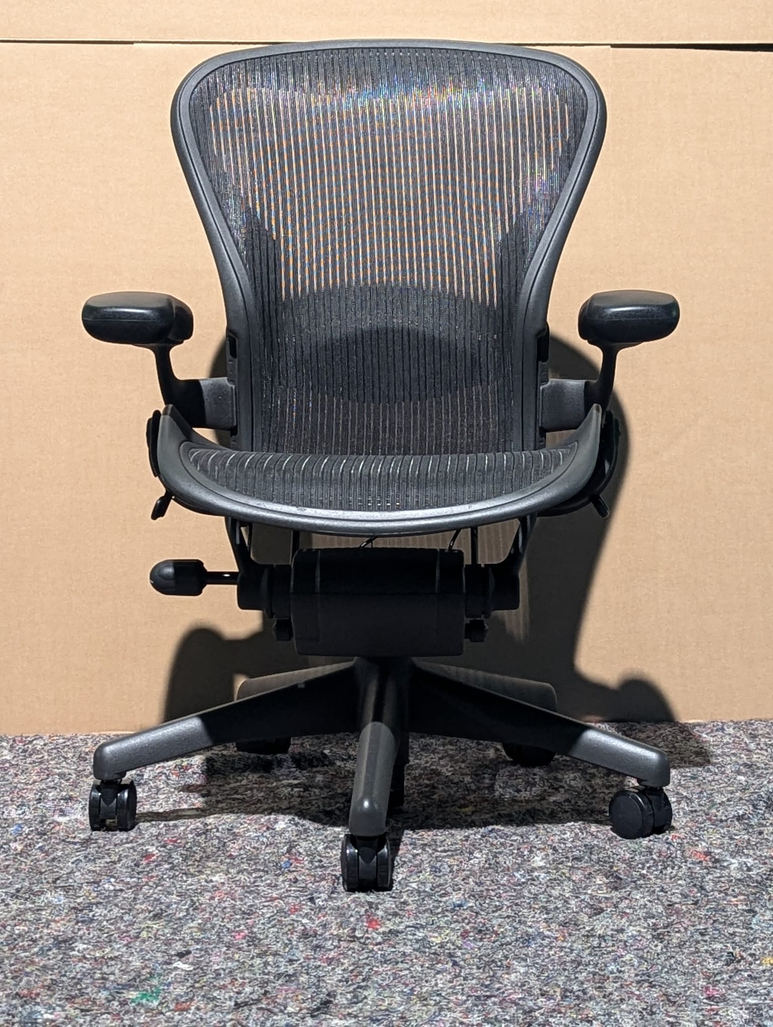 Herman Miller Aeron Lumbar Office Chair - Size B - Fixed Arms