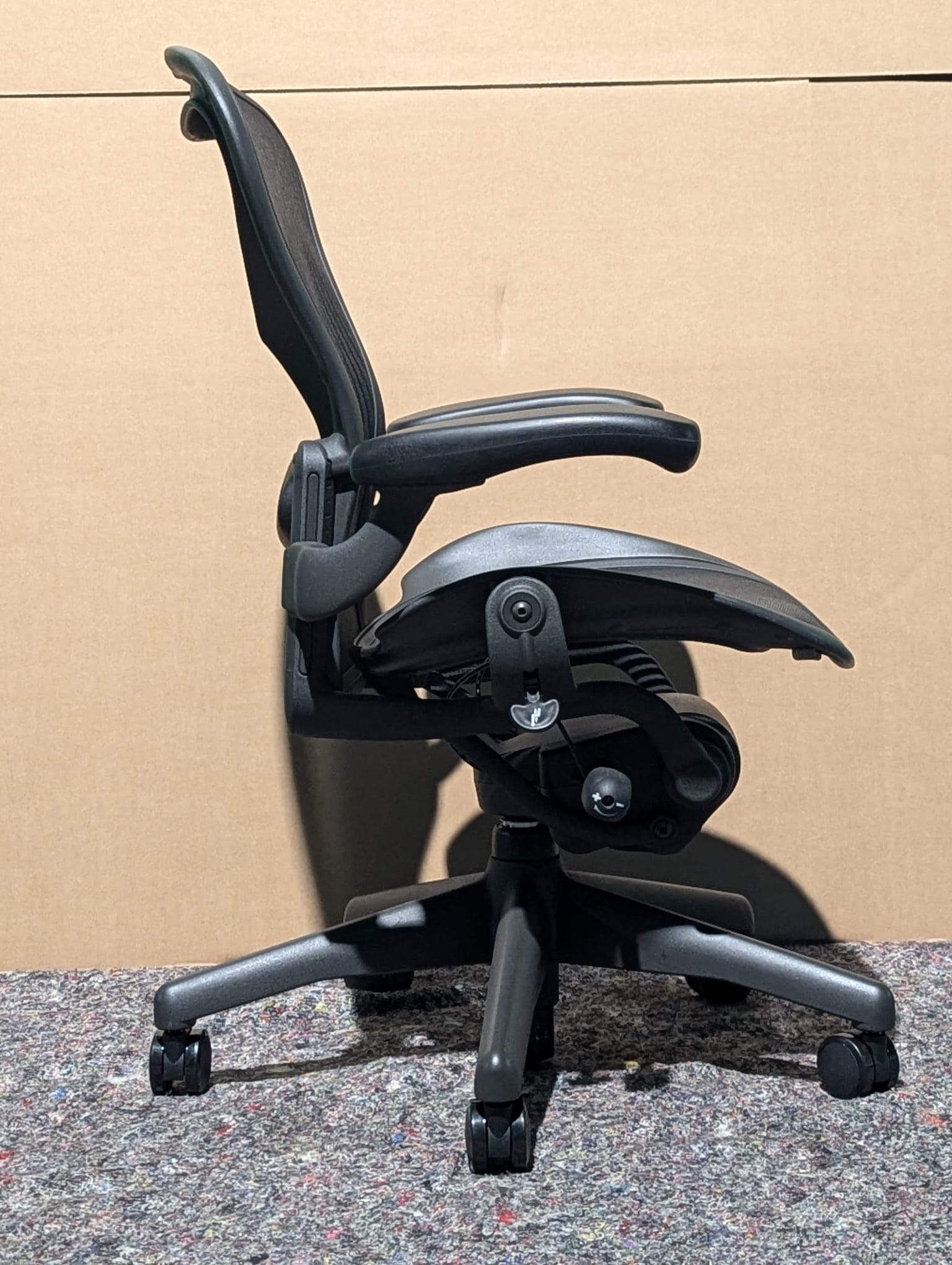 Herman Miller Aeron Lumbar Office Chair - Size B - Fixed Arms