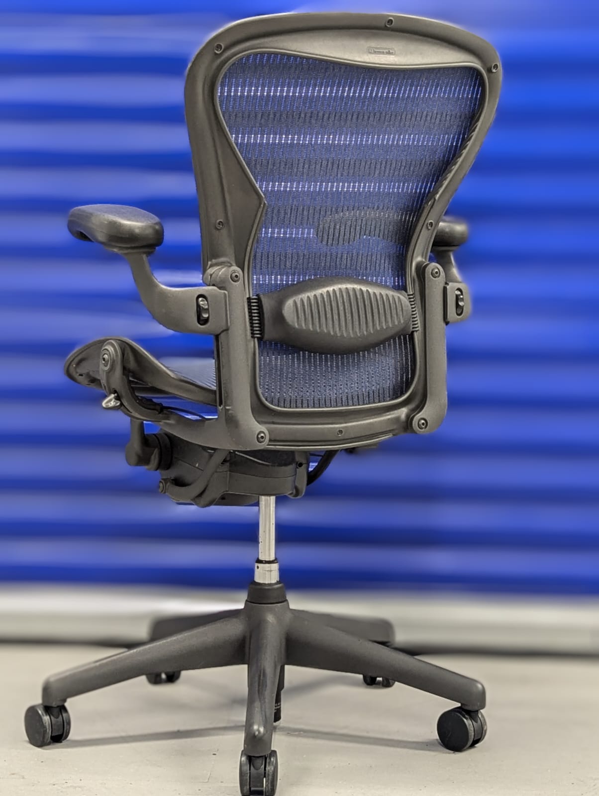 Herman Miller Aeron Lumbar Chair  - Size C - FULLY LOADED - (Blue Mesh)