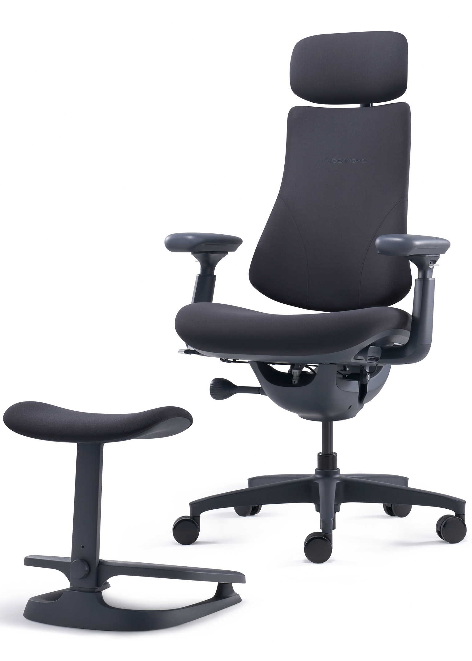 LiberNovo Omni Dynamic Ergonomic Chair – Midnight Black – 48cm Seat Depth – Official UK Dealer