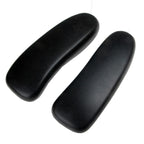 Genuine Herman Miller Aeron arm pads in black vinyl, top view