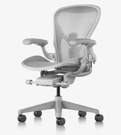 Herman Miller Aeron Remastered Posturefit SL Office Chair - Size C - FULLY LOADED (Mineral/Satin Aluminium)