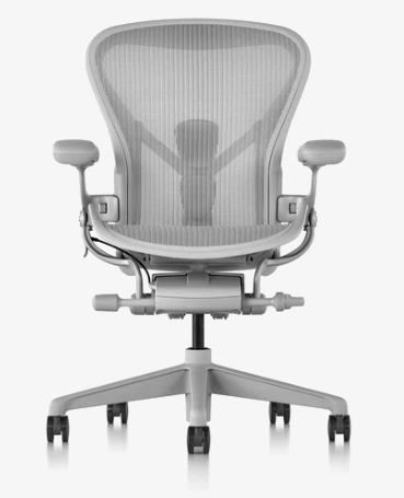 Herman Miller Aeron Remastered Posturefit SL Office Chair - Size C - FULLY LOADED (Mineral/Satin Aluminium)