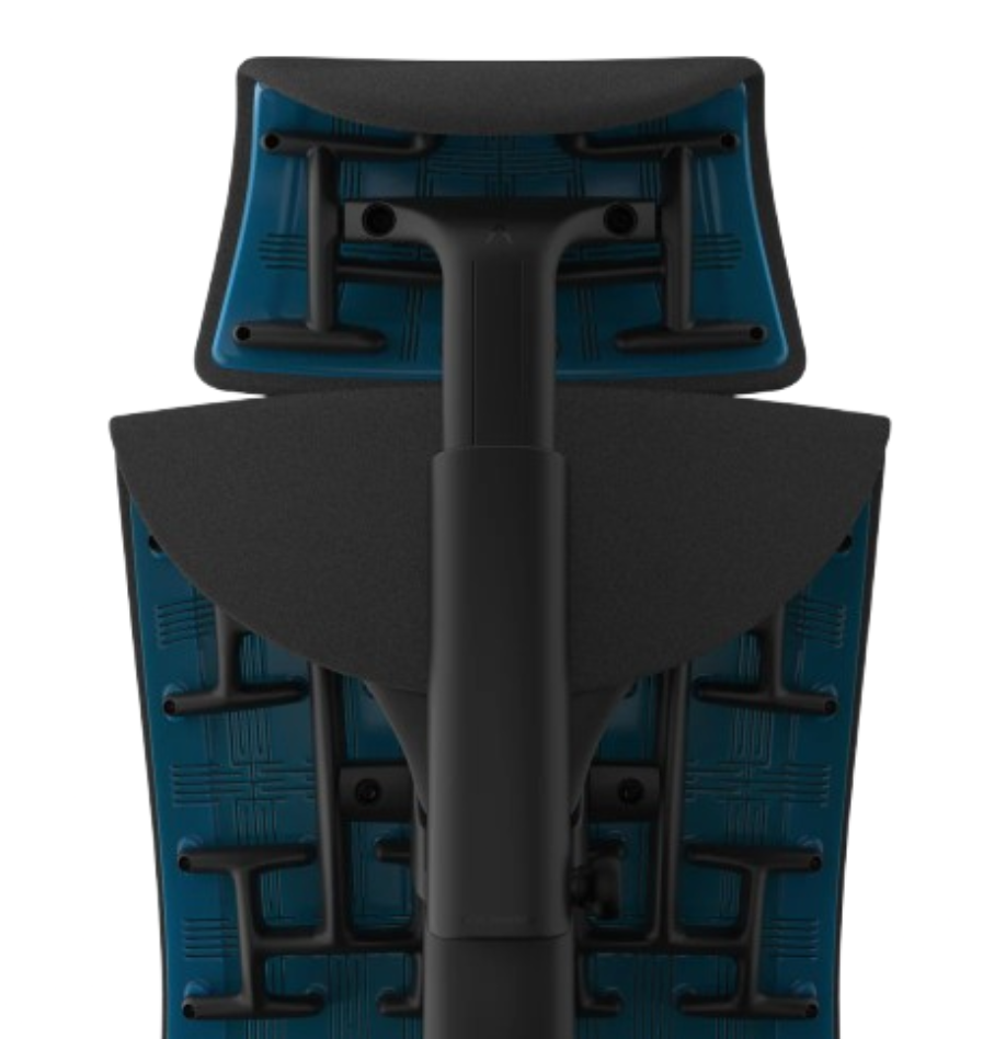 Atlas Headrest for Herman Miller Embody Gaming Chair - Black Cyan