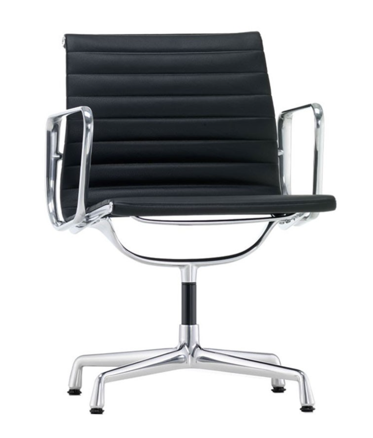 Vitra Eames EA108 Style Chair – Black Leather - Brand New