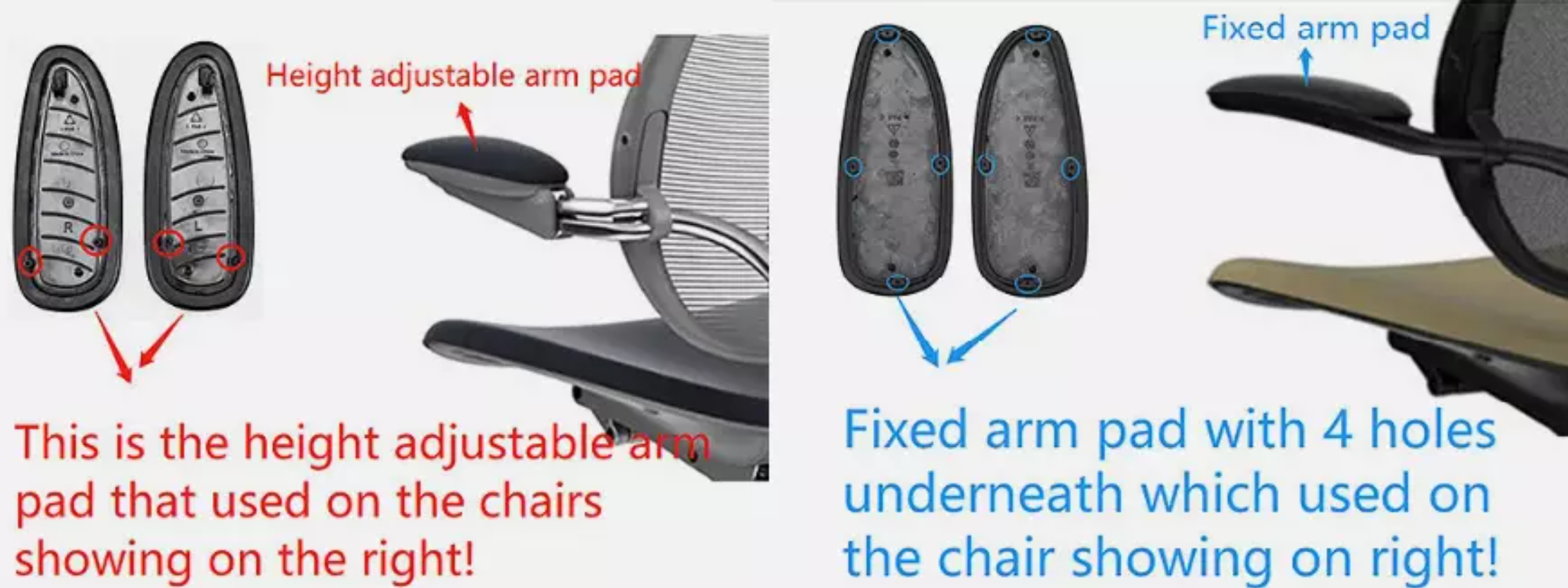 Humanscale Liberty Replacement Armpads – Black (Height Adjustable Arms Only, Set of 2) - HM Chairs