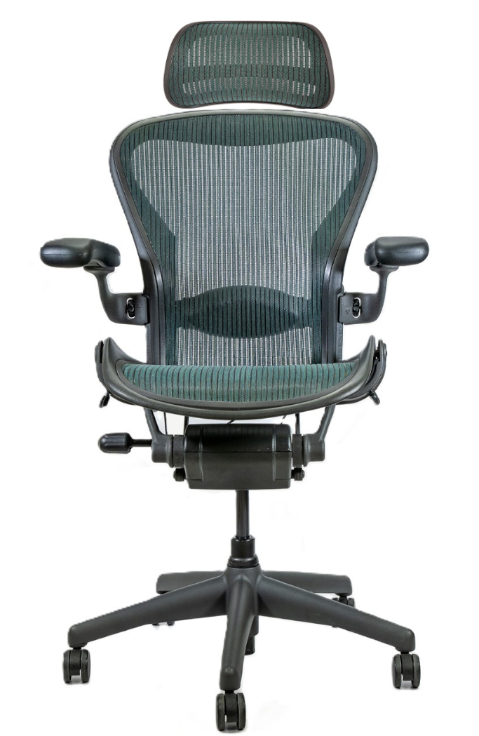 Atlas Headrest for Herman Miller Aeron Classic Chair - Green