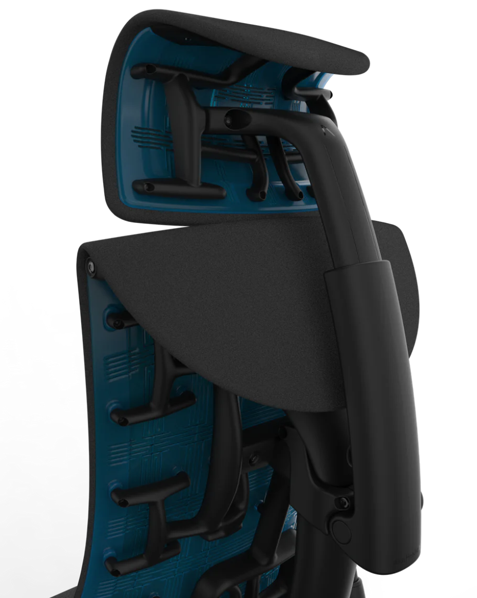 Atlas Headrest for Herman Miller Embody Gaming Chair - Black Cyan