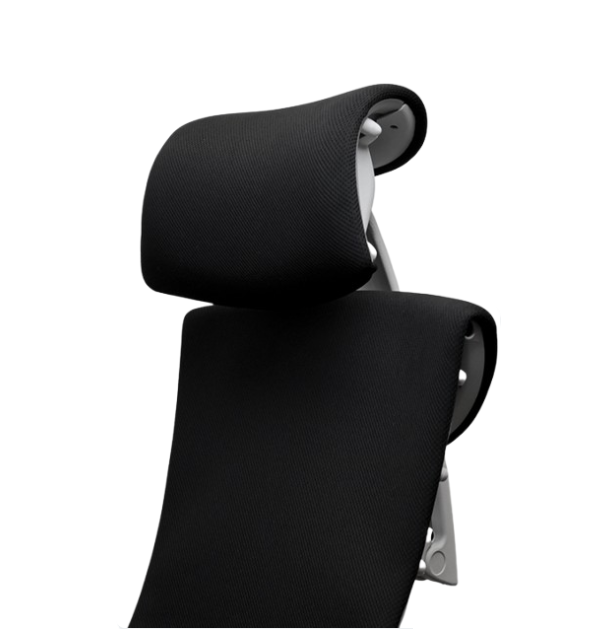 Atlas Headrest for Herman Miller Embody Chair - Black Rhythm White Frame