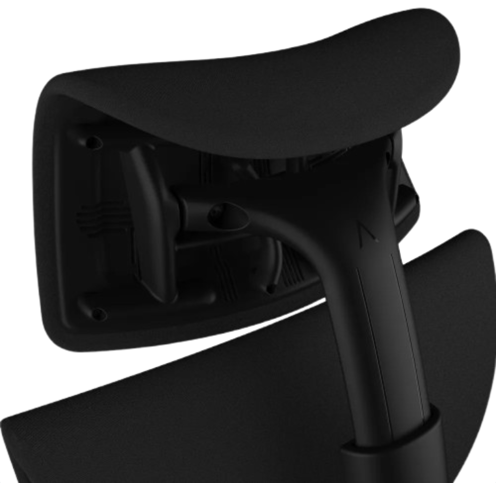 Atlas Headrest for Herman Miller Embody Chair - Black Rhythm Graphite Frame