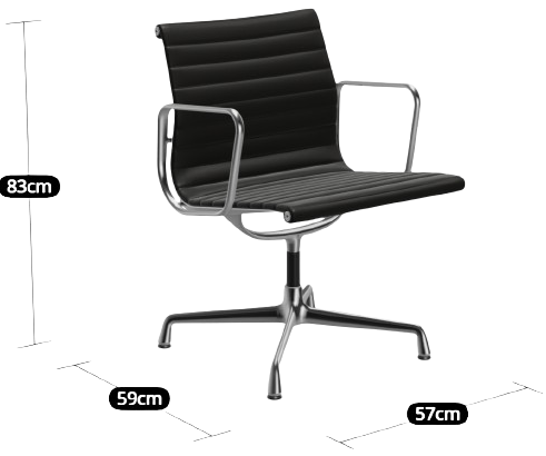 Vitra Eames EA108 Style Chair – Black Leather - Brand New