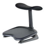 LiberNovo StepSync footrest in Midnight Black, angled view
