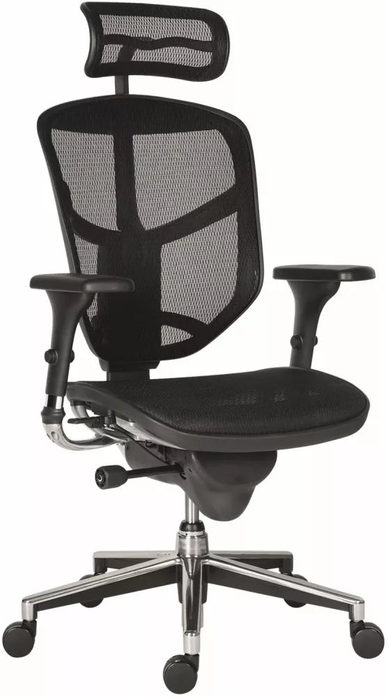 Enjoy Classic Ergonomic Mesh Office Chair with Headrest - Refurbished - HM Chairs